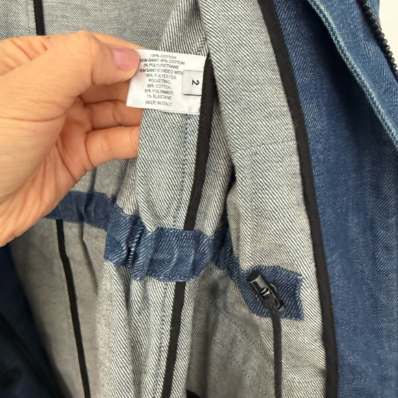 PROENZA SCHOULER Denim Utility Jacket in Blue with Black Trim - Picture 7 of 7